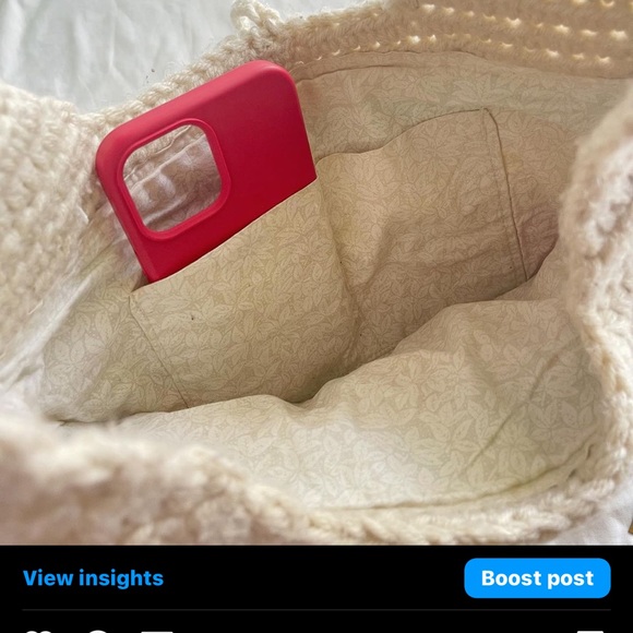 knitted tote bag - Picture 7 of 7